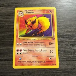 Flareon - Jungle 19/64 Non-Holo Rare - Pokemon TCG (Vinatge WOTC) - MP/LP - Image 1