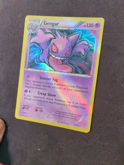 Ultra Rare Pokemon Gengar 60/162 Breakthrough Holo With CRAZY HOLO BLEED ERROR - Image 2
