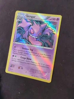 Ultra Rare Pokemon Gengar 60/162 Breakthrough Holo With CRAZY HOLO BLEED ERROR - Image 3