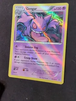 Ultra Rare Pokemon Gengar 60/162 Breakthrough Holo With CRAZY HOLO BLEED ERROR - Image 5