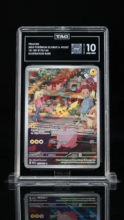 Pokemon Scarlet & Violet 151 Pikachu 173/165 Illustration Rare TAG 10 - Image 1