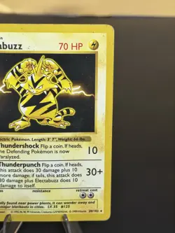 Pokemon TCG Base Set (Shadowless) #020/102 Electabuzz Free Shipping! - Image 4
