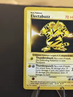 Pokemon TCG Base Set (Shadowless) #020/102 Electabuzz Free Shipping! - Image 5