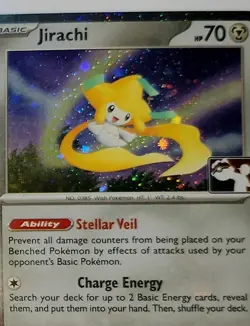 Swirls 🌀 Jirachi 126/182 Cosmos Holo Heavily Bleed Error Rare Pokemon TCG ✨ - Image 1