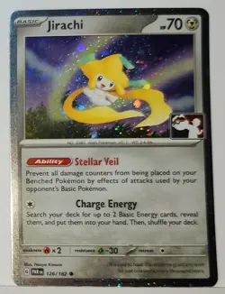 Swirls 🌀 Jirachi 126/182 Cosmos Holo Heavily Bleed Error Rare Pokemon TCG ✨ - Image 2