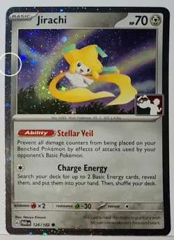 Swirls 🌀 Jirachi 126/182 Cosmos Holo Heavily Bleed Error Rare Pokemon TCG ✨ - Image 3