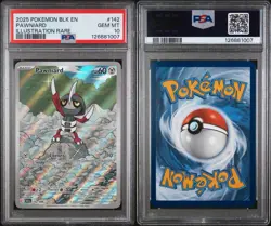 2025 POKEMON PAWNIARD 142/86 BLACK BOLT ILLUSTRATION RARE PSA 10! - Image 3