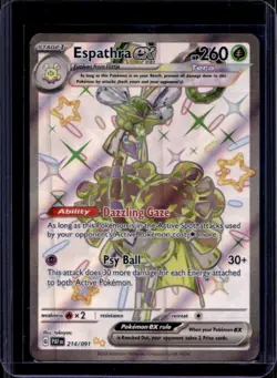 2024 Pokemon Paldean Fates Espathra ex #214/091 - Image 1