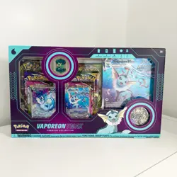 Pokemon TCG: Vaporeon VMAX Premium Collection Box Factory Sealed - Image 1
