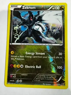 Zekrom Pokemon Reverse Holo Rare 64/108 Roaring Skies - Image 1