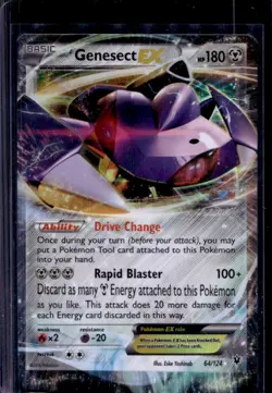 2016 Pokemon XY Fates Collide Genesect Holo #64/124 - Image 1