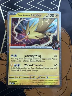 Team Rocket's Zapdos 070/182 Rare Destined Rivals Pokemon Reverse Holo NM - Image 1