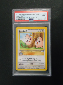 2001 POKEMON Igglybuff #36 Pokemon League Black Star Promo PSA MINT 9 - Image 1