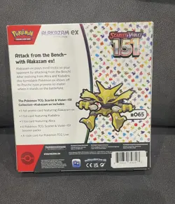 Pokemon TCG Scarlet and Violet - 151 Alakazam ex Collection Box - 4 Packs 820650855269 - Image 2