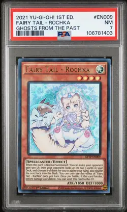 2021 YU-GI-OH! GHOSTS FROM THE PAST 1ST ED #EN009 FAIRY TAIL - ROCHKA PSA 7 - Image 1
