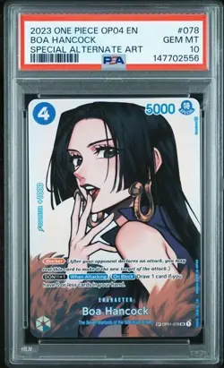 2023 ONE PIECE OP04 KINGDOMS OF INTRIGUE #078 BOA HANCOCK PSA 10 - Image 1