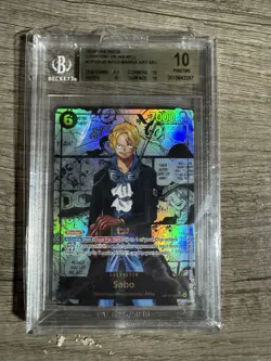 Bandai One Piece CCG Sabo Carrying on His Will SEC Holo OP13-120 Beckett 10 - Image 1