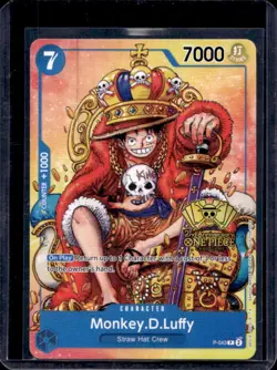 One Piece TCG Monkey.D.Luffy 2nd Anniversary Stamped Promo #P-043 - Image 1