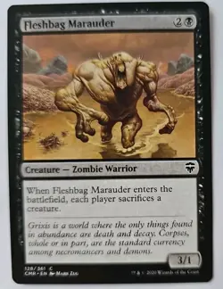 MTG Magic The Gathering Card Fleshbag Marauder Creature Zombie Warrior Black CMR - Image 1