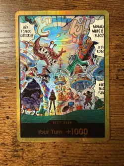One Piece TCG Egghead Island Gold Don (DON!) OP14-EB04 Azure Sea's Seven English - Image 1
