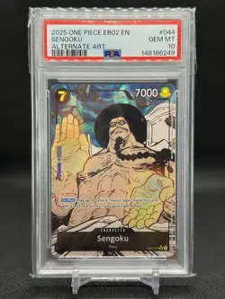 2025 ONE PIECE EB02-EXTRA BOOSTER -ANIME 25TH COLL- ALTERNATE ART SENGOKU PSA 10 - Image 1