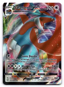 Salamence VMAX NM 144/189 Darkness Ablaze Pokemon Holo Rare VMAX - Image 1