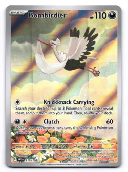 Bombirdier NM IR 219/198 Scarlet & Violet Base Pokemon TCG Holo - Image 1