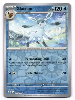 Glaceon NM 025/131 Prismatic Evolutions Pokemon TCG Rare Reverse Holo - Image 1