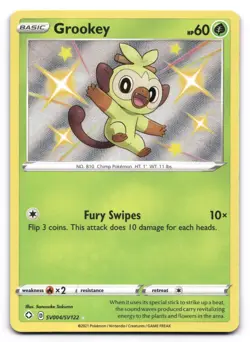 Grookey NM SV004/SV122 Baby Shiny Shining Fates Pokemon TCG Holo - Image 1