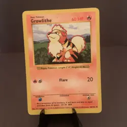 Pokemon TCG: Shadowless Growlithe #28/102 Base Set 1999 WOTC TCG LP - Image 1