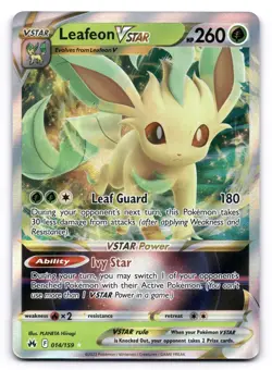 Leafeon VSTAR NM 014/159 Holo Crown Zenith Pokemon Holo VSTAR Rare - Image 1