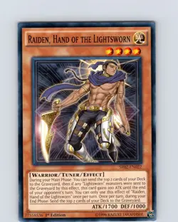 Yu-Gi-Oh TCG Raiden, Hand Of The Lightsworn SR02-EN022 1st Edition Common NM - Image 1