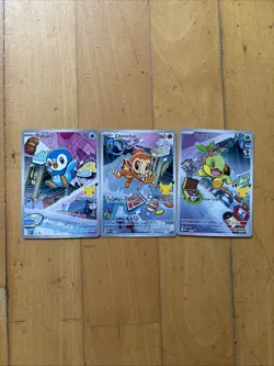 Pokemon First Partner Illustration Collection Series 1 Gen 4 Starter Set - Image 1
