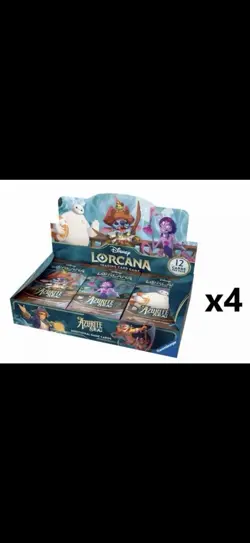 Disney Lorcana Azurite Sea Booster Box x4 TCG English Ravensburger Sealed - Image 1
