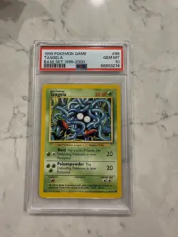 1999 POKEMON GAME 66 TANGELA PSA 10 GEM MINT BASE SET 1999-2000 - Image 1