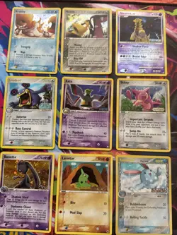 Vintage Pokemon Card Lot Of 9 Holo MP-Damaged Mid Era Crystal Guardians - Image 1