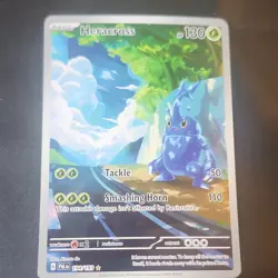 Pokemon Heracross PAL EN Rare Basic 130 HP Card 194/193 2023 - Image 1