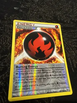 Burning Energy 151/162 Reverse Holo Uncommon Breakthrough Pokemon Card - Image 1
