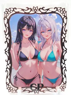 Goddess Story - Pink Metal Waifu Card - NUMBERED #/100 - Image 1