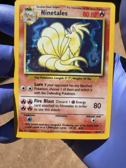 Ninetales Base Set Holo Unlimited Holo Rare 1999 Pokemon TCG Card 12/102 HP - Image 1