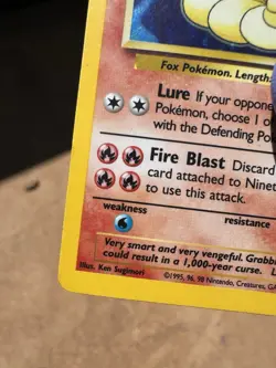 Ninetales Base Set Holo Unlimited Holo Rare 1999 Pokemon TCG Card 12/102 HP - Image 4