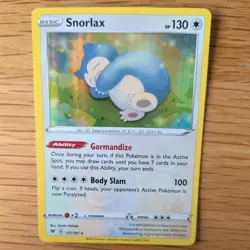 SNORLAX 131/185 POKEMON CARD (VIVID VOLTAGE SET) HOLO - Image 1