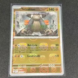 Terrakion - 054/086 - Masterball Holo - White Flare - Pokemon Card - NM/M - Image 1