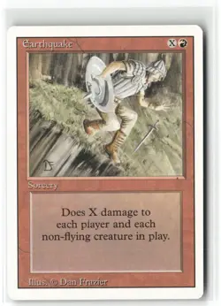 Earthquake Revised Edition Magic: The Gathering Rare Lightly Played - Image 1