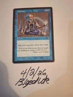 MTG Meditate - Tempest - Reserved List - bigedude - Image 1