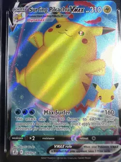 Surfing Pikachu Vmax 009/025 Celebrations Full Art Pokemon Cards TCG CGC 9 - Image 3