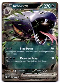 ARBOK EX 024/165 DOUBLE RARE 151 POKEMON LIGHTLY PLAYED - Image 1