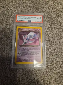 Pokemon Neo Destiny Dark Espeon 4/105 Holo Rare Unlimited PSA 8 - Image 1
