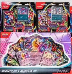 Pokemon Mimikyu & Alcremie ex Box, Sneasel and Weavile Blister Packs NEW - Image 1