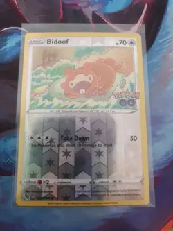 Bidoof (Peelable Ditto) 059/078 Pokemon Go Reverse Holo NM/M - Image 1
